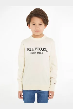 Tommy Hilfiger Strickpullover MONOTYPE SWEATER mit großer Logostickerei