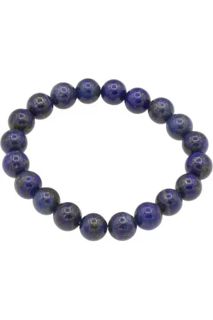 Bella Carina Perlenarmband Armband mit hochwertigen Lapislazuli Perlen 10 mm elastisch, mit hochwertigem ungefärbten Lapislazuli - Verkäufer: