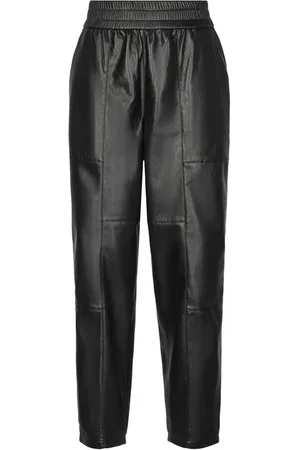 HUGO BOSS Lederimitathose C_Taiya2 mit elastischem Taillenbund