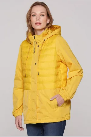 Soccx Outdoorjacke Windjacke mit Kapuze im Materialmix in Golde (1-St) Kapuze - Verkäufer: CONCEPT Mode