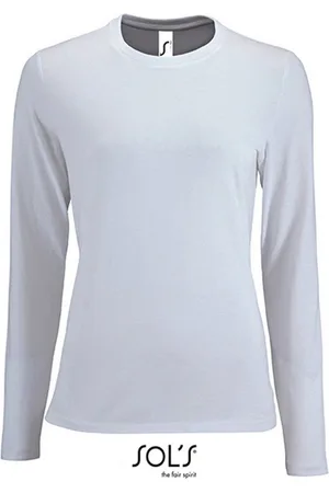 Sols Langarmshirt 1er/2er Pack Damen Langarm-Shirt für Frauen Gr. S bis XXL (2-tlg) 100% Baumwolle - 190 g/m² - Verkäufer: witoru