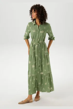 Aniston Maxikleid (mit abnehmbarem Bindeband) mit Palmen bedruckt - jedes Teil ein Unikat - NEUE KOLLEKTION