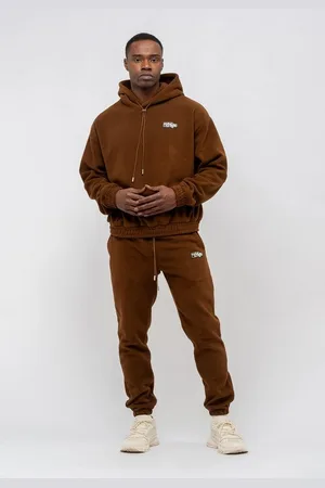 Tom Barron Trainingsanzug Men Casual Oversize Tracksuit With Fleece Fabric Patch Logo, mit modernem Design - Verkäufer: heyconnect