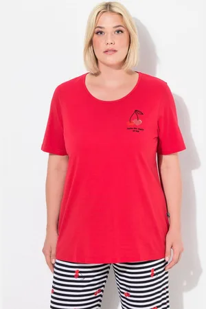 Ulla Popken Pyjama Pyjamashirt Herzen Halbarm - Verkäufer: Popken Fashion Group