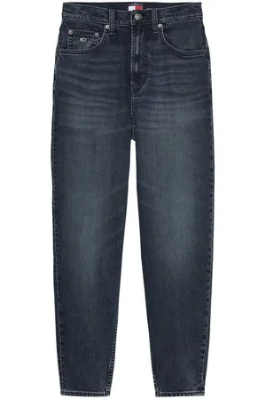 Tommy Hilfiger Mom-Jeans High waist - Mom-Jeans Tapered mit Logo-Stickereien, in knöchelfreier Länge