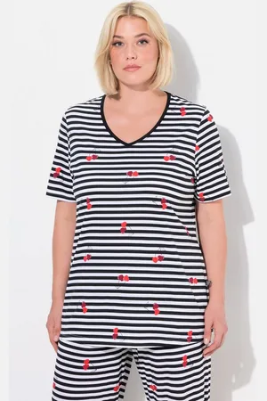 Ulla Popken Pyjama Pyjamashirt Herzen Halbarm - Verkäufer: Popken Fashion Group
