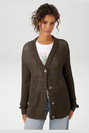 Aniston Strickjacke mit trendigem Lochstrick-Muster - NEUE KOLLEKTION