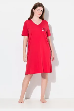 Ulla Popken Bigshirt Bigshirt Herzmotiv V-Ausschnitt Halbarm - Verkäufer: Popken Fashion Group