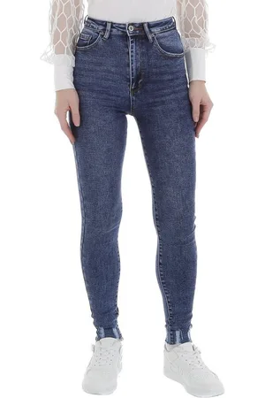 Ital-Design Skinny-fit-Jeans Damen Freizeit (88578943) Destroyed-Look Stretch High Waist Jeans in - Verkäufer: