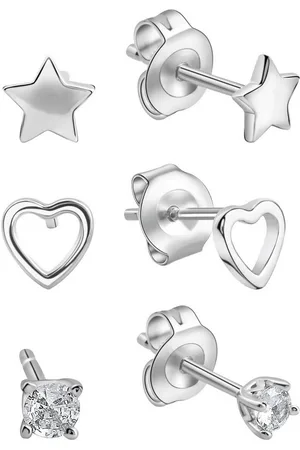 Firetti Ohrstecker-Set Multipack Schmuck Geschenk Silber 925 Ohrschmuck Ohrringe (Set, 6-tlg), mit Zirkonia (synth)