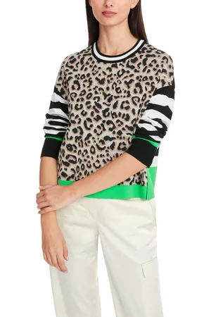 Marc Cain Strickpullover "Happy Classics" Premium Damenmode Sweater in Mustermix Knitted in Germany