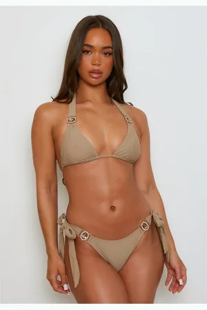 Moda Minx Bikini-Hose Amour Tie Side Brazilian (Panty) mit stilvollem Steinbesatz