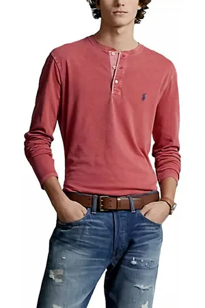 Ralph Lauren Henleyshirt Retro Slub Opa Grandfather Sweatshirt Henley-Kragen, Knopfleiste, Soft-Touch-Stoff, Logo - Verkäufer: eldigo
