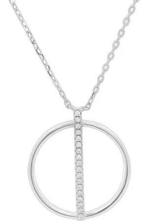 Impala Kette mit Anhänger Kette Pica 925 Silber rhodiniert, Elegante Kette mit funkelnden Zirkonia, verpackt in einer Schmuckbox - Verkäufer: Silberschmuck