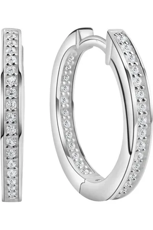Firetti Paar Creolen Schmuck Geschenk Silber 925 Ohrschmuck Ohrringe, mit Zirkonia (synth)