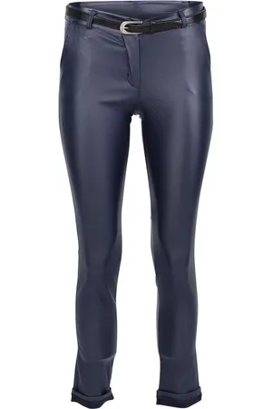 malito more than fashion Chinohose 1031 unifarbene stretch Basic Hose in Lederoptik - Verkäufer: malito