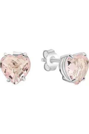 Firetti Paar Ohrstecker Schmuck Geschenk Silber 925 Ohrschmuck Ohrringe Herz, mit Glasstein