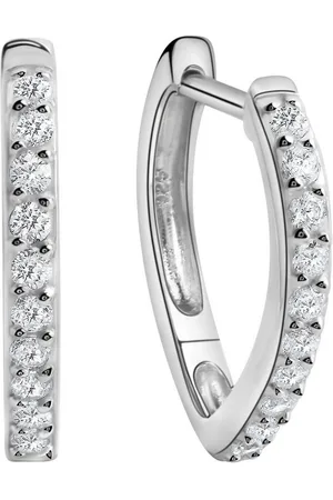 Firetti Paar Creolen Schmuck Geschenk Silber 925 Ohrschmuck Ohrringe, mit Zirkonia (synth)
