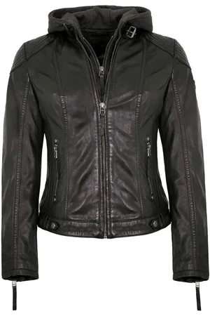 Mauritius Lederjacke Cacey LEGV Mauritius - Damen Lederjacke Bikerjacke Lammnappa Kapuze - Verkäufer: Lederjacken24