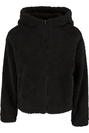 Urban classics Allwetterjacke Ladies Short Hooded Sherpa Jacket (1-St)