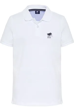 Polo Sylt Poloshirt im Basic-Look mit Label-Stitching - Verkäufer: Bay City Textilhandels GmbH