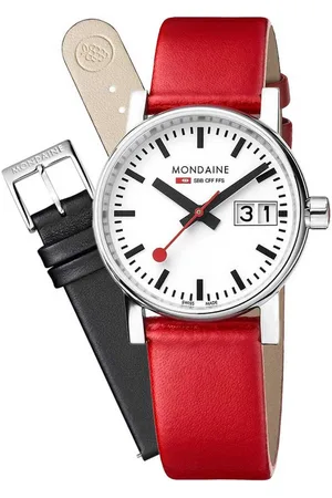 Mondaine Quarzuhr MSE.30210.LCV.SET Damenuhr evo2 SBB vegan Set m. zwei Bänder MSE.30210.LCV.SET Damenuhr evo2 SBB vegan Set m. zwei Bändern 30mm 3ATM - Verkäufer: Timeshop24