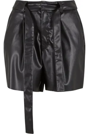 Urban classics Shorts Ladies Synthetic Leather Shorts (1-tlg)