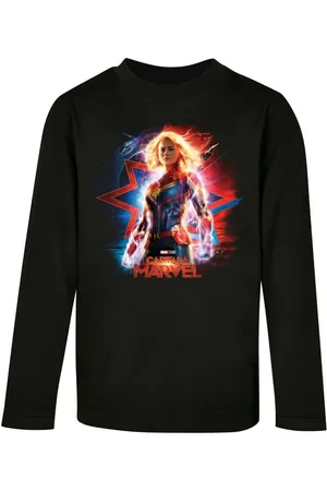 Absolute Cult Longsleeve Herren Kids Captain Marvel - Poster Longsleeve (1-tlg)