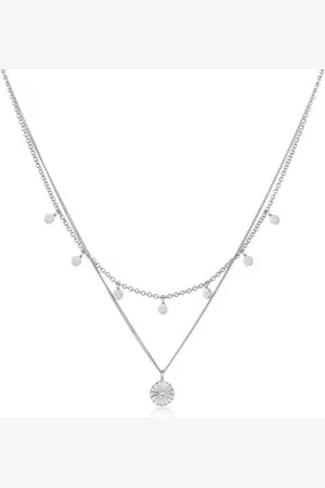 Elli Ketten-Set Layer Plättchen Disc Sonne 925 Silber, Plättchen - Verkäufer: JULIE & GRACE GmbH