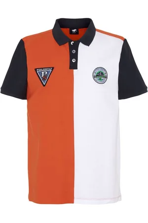 Polo Sylt Poloshirt in Colour-Block-Optik mit Patches und Nummer - Verkäufer: Bay City Textilhandels GmbH