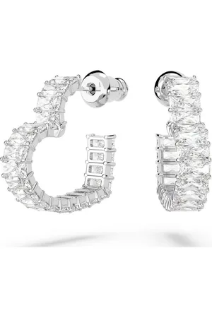 Swarovski Paar Creolen Creolen Herz 5653170 Matrix klein, Weiß, Rhodiniertiert (kein Set, 2-tlg., inkl. edelm Schmucketui) - Verkäufer: Juwelier-Bacak