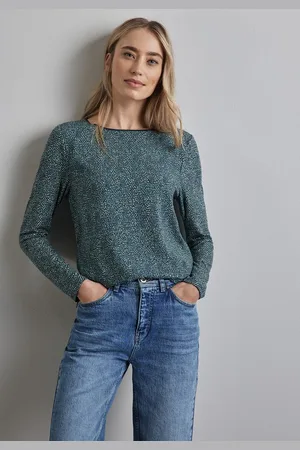 Street one Langarmshirt mit grafischem Allover-Muster