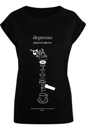 Mister Tee T-Shirt Ladies Depresso Extended Shoulder Tee (1-tlg)