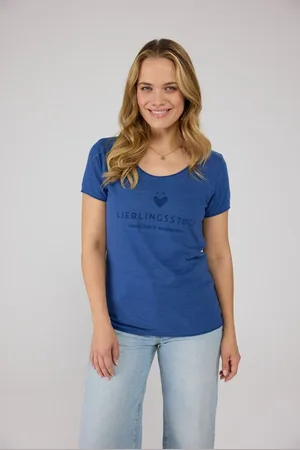 Lieblingsstück Rundhalsshirt CiaEp mit Logo Druck