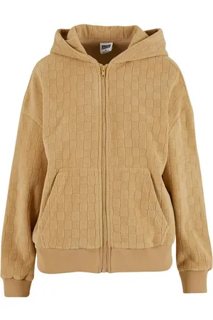 Urban classics Sweatjacke Ladies Jacquard Velvet Oversized Zip Hoody