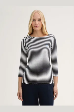 TOM TAILOR 3/4-Arm-Shirt Langarmshirt mit Streifenmuster - Verkäufer: