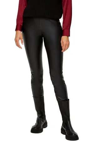 QS by s.Oliver Leggings in Leder-Optik und Extra Slim
