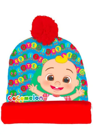 Cocomelon Fleecemütze Mütze mit Bommel Warme Mütze im fröhlichen Design - Verkäufer: IM-Trading
