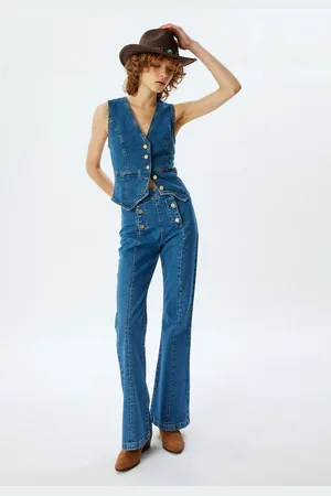 Koton High-waist-Jeans Hohe Leibhöhe Flare - Verkäufer: