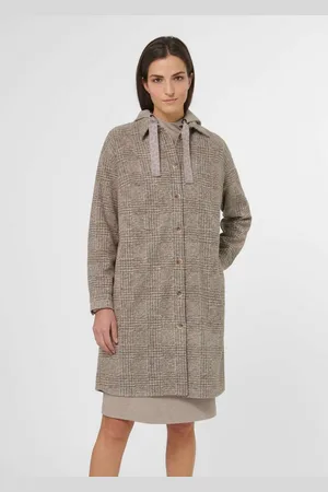 Madeleine Outdoorjacke Lange Hemdjacke mit Glencheck-Karo - Verkäufer: Premio Fashion GmbH
