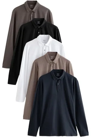 Next Langarm-Poloshirt 5er-Pack Langarm-Poloshirts aus Jersey (5-tlg) - Verkäufer: Germany GmbH