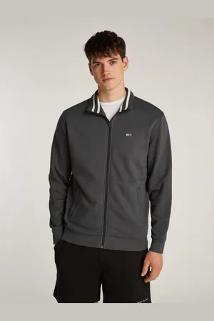 Tommy Hilfiger Sweatjacke TJM REG FLEECE ZIP THRU EXT in Großen Größen, Logostickerei