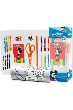 Disney Federmäppchen Mickey Mouse Kreativturm 24-teilig mit Malen und Schreibzubehör - Verkäufer: IM-Trading