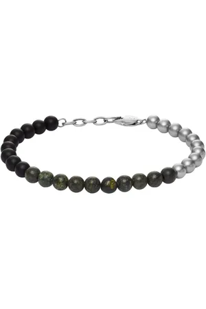 Armani Exchange Armband Schmuck Geschenk Armschmuck Armkette Kugeln, AXG0141040, mit Achat, Serpentin