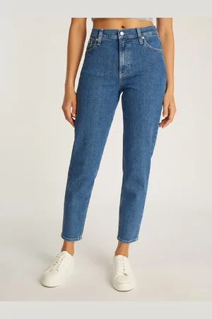 Calvin Klein Mom-Jeans MOM JEAN mit Logo-Badge