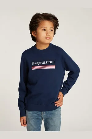 Tommy Hilfiger Strickpullover MONOTYPE 1985 REG SWEATER mit Logoschriftzug