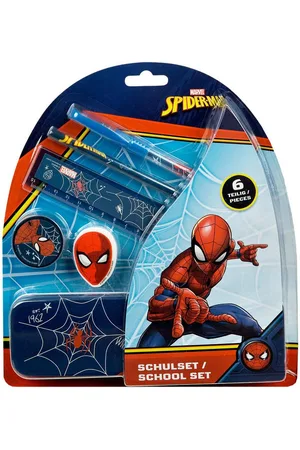 SPIDERMAN Federmäppchen Schulset – 6-teiliges Schreibwaren-Set für Kinder - Verkäufer: IM-Trading