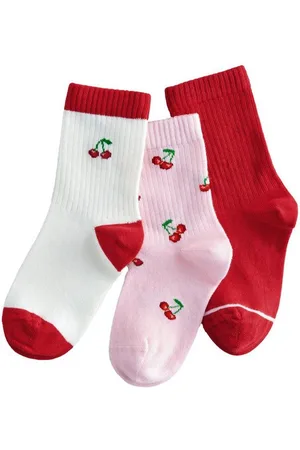 Next Kurzsocken Socken mit Baumwollanteil im 3er-Pack, Kirsche (3-Paar) - Verkäufer: Germany GmbH