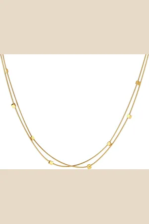 Firetti Kette ohne Anhänger Schmuck Geschenk Edelstahl Layer doppelreihig mit würfelförmigen Cube