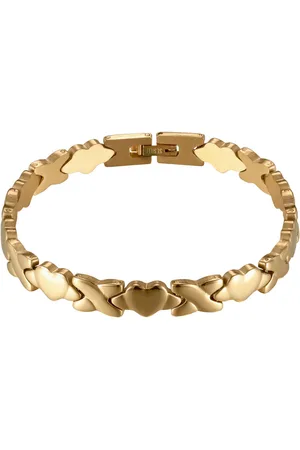 Firetti Armband Schmuck Geschenk Edelstahl Armschmuck Gliederarmband X und Herz